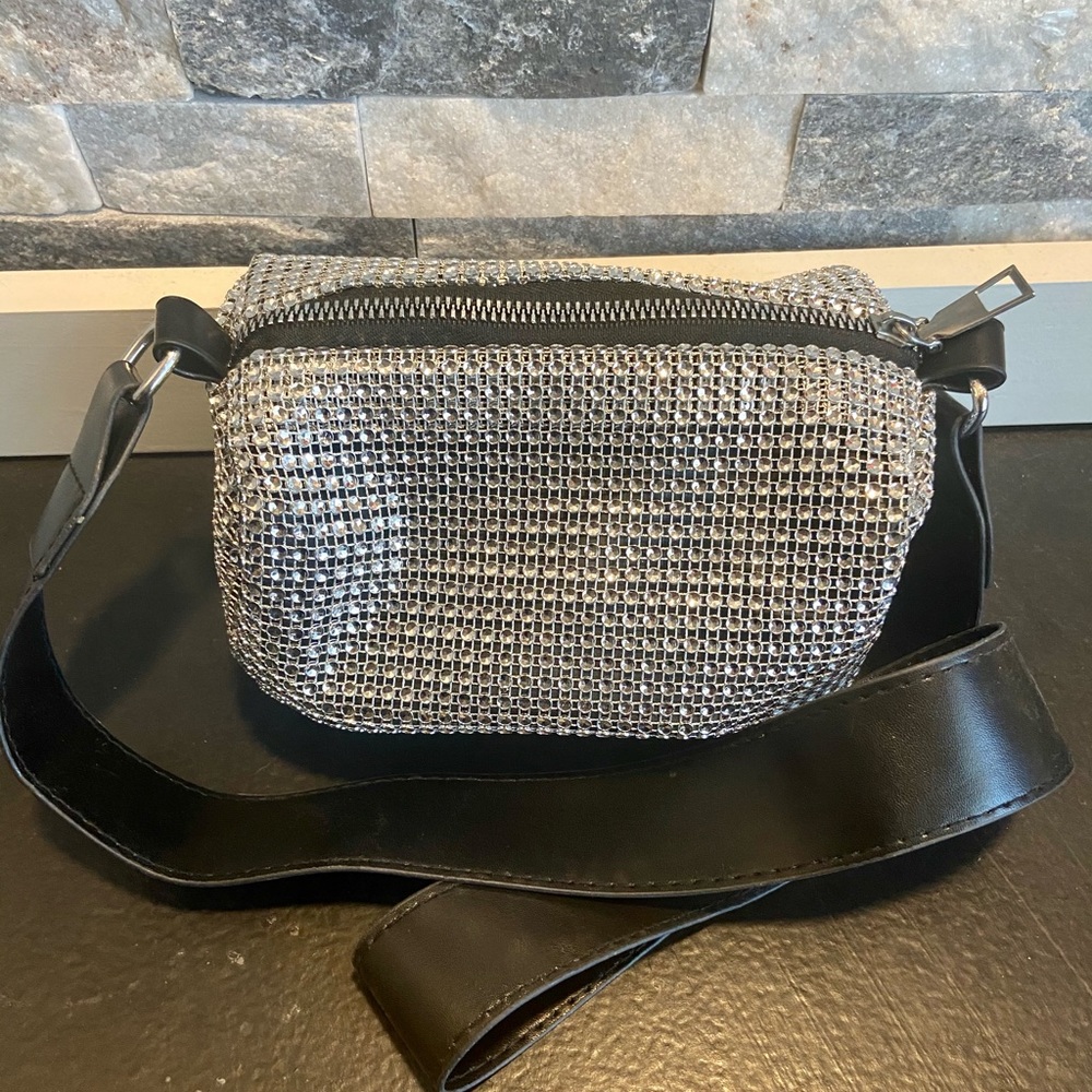 COPY - Studded Rhinestone Shoulder Bag - Picture 2 of 4